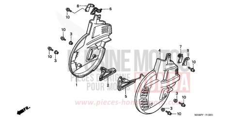 VORDERRADABDECKUNG (CL1500AW/SEW) GL1500SEX de 1999